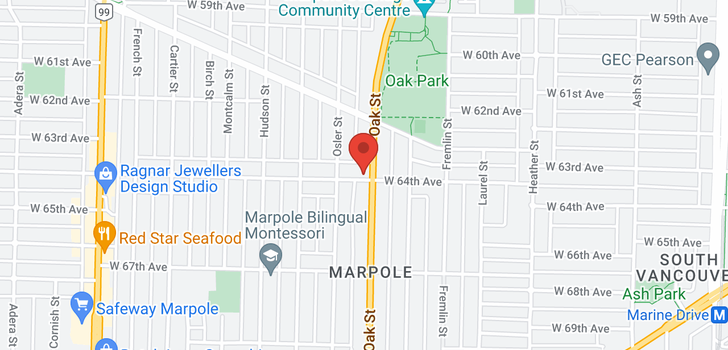 map of 1019 W 64TH AVENUE